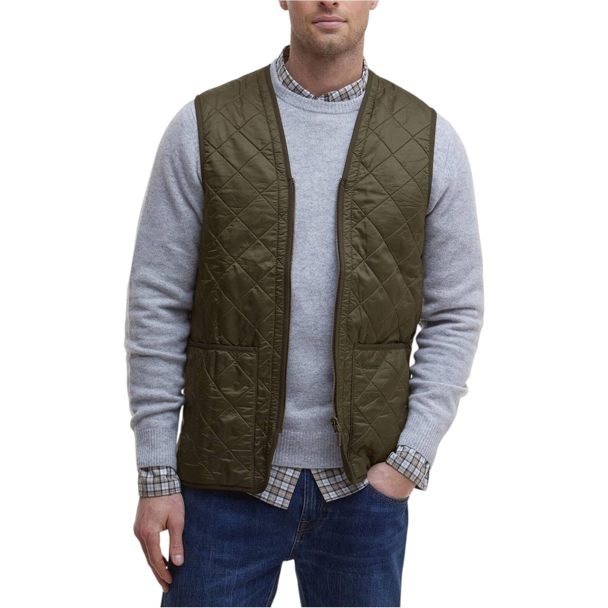 Gilet trapuntato/fodera con zip Polarquilt
