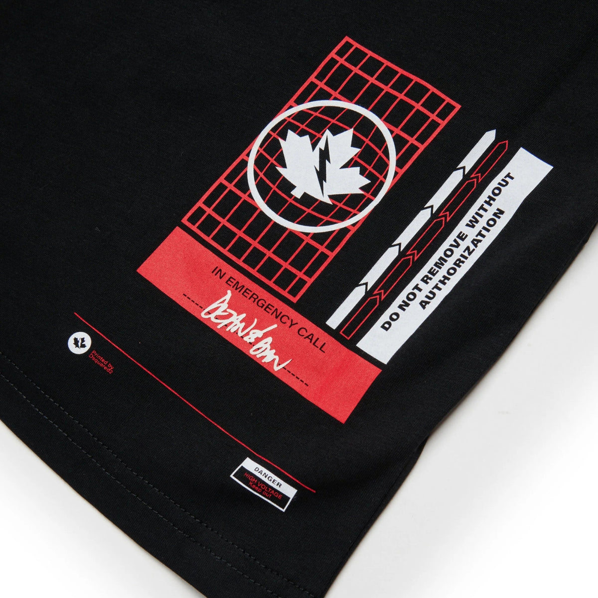 T-shirt Laboratory con grafica Foglia d'Acero - Nero