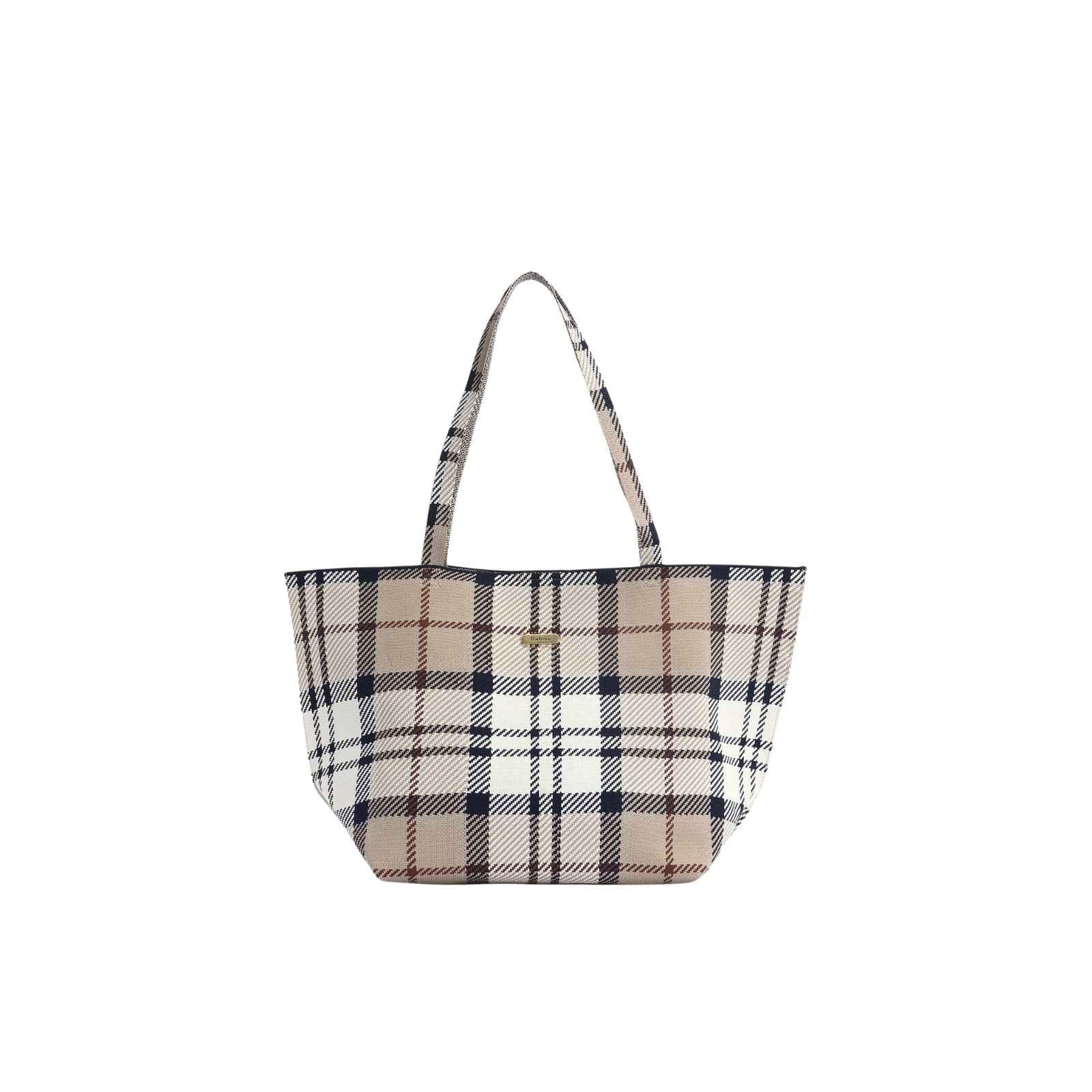 Borsa tote grande in tartan Layla