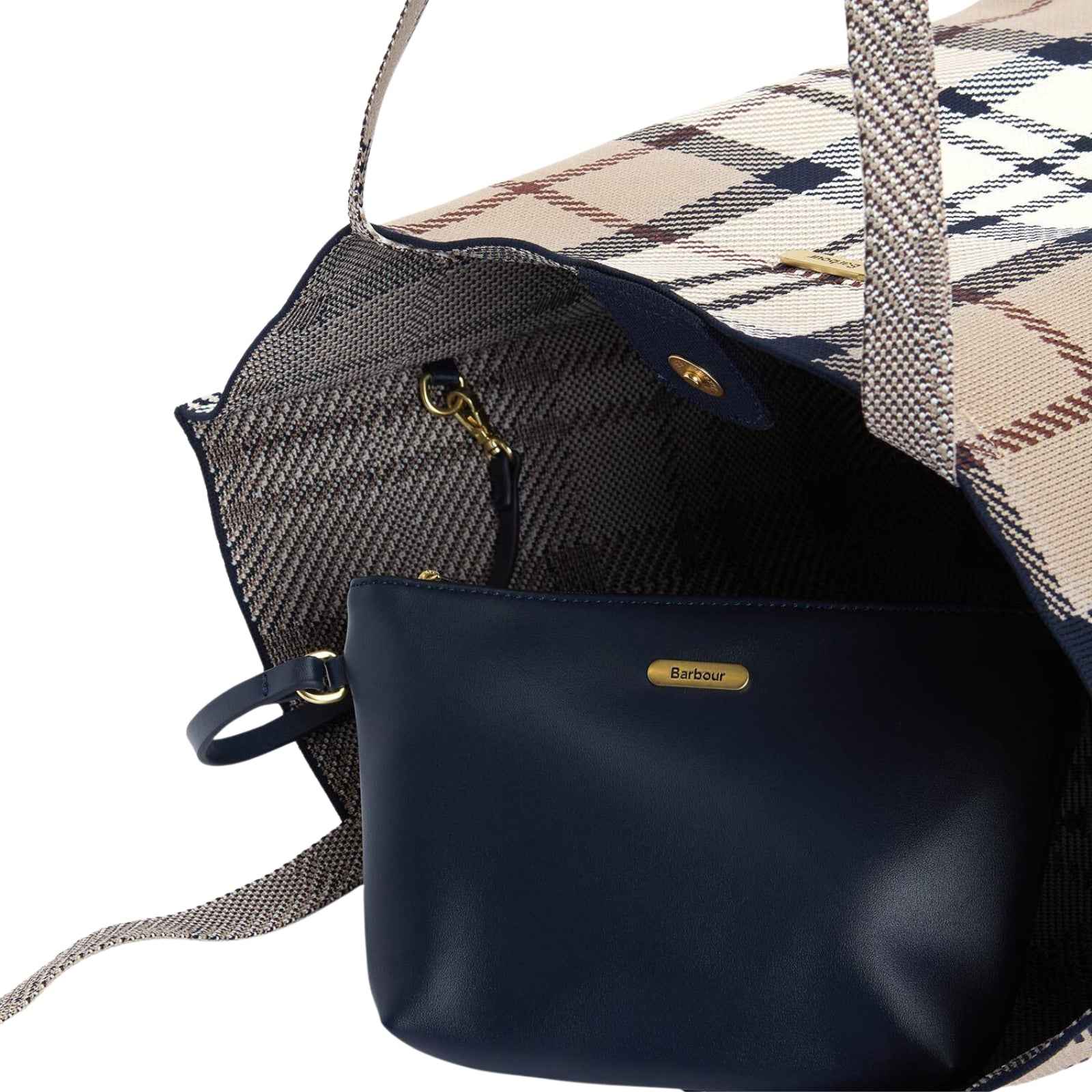 Borsa tote grande in tartan Layla