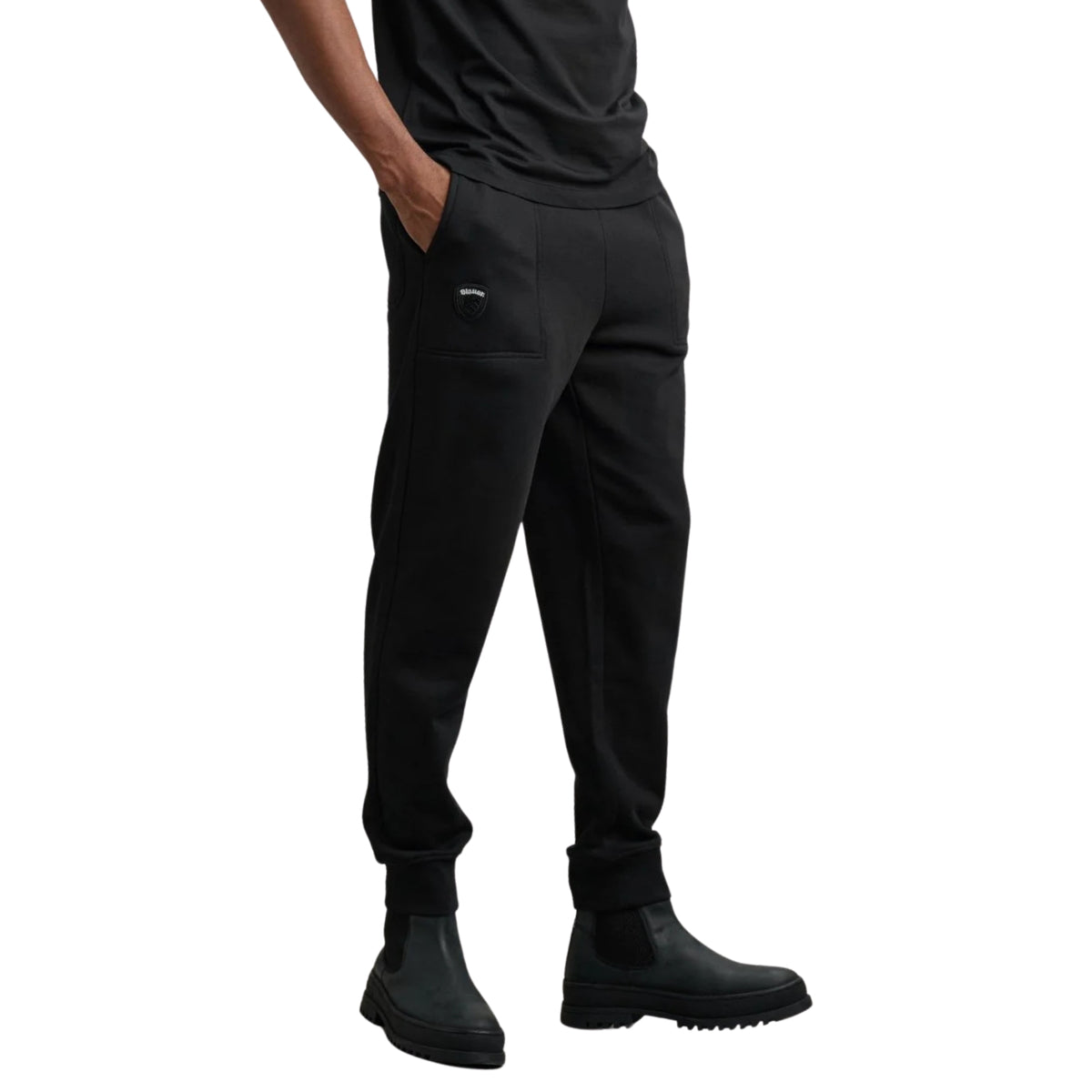 Pantalone in felpa con coulisse - Nero