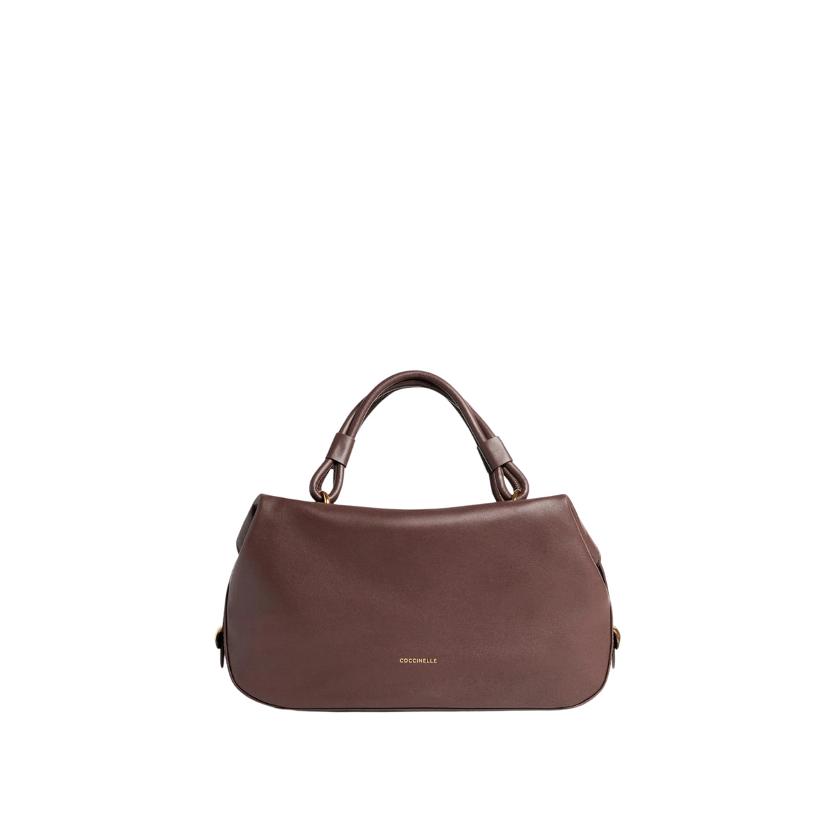 Borsa Lizzie con manici su ponticelli metallici - Berry