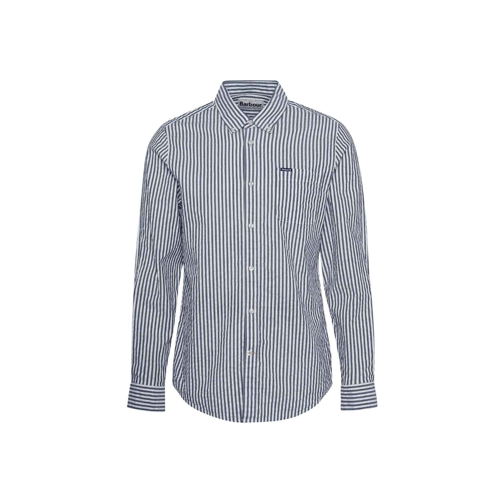 Camicia Cresswell a maniche lunghe in seersucker - BLU