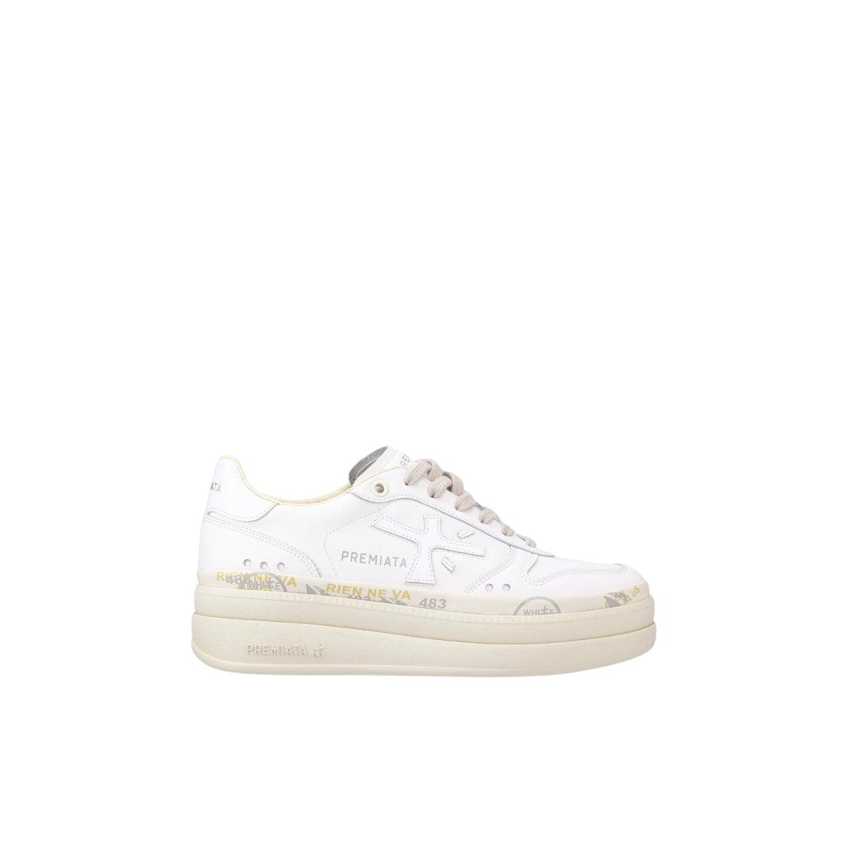 Sneaker Micol platform doppio strato - Bianco