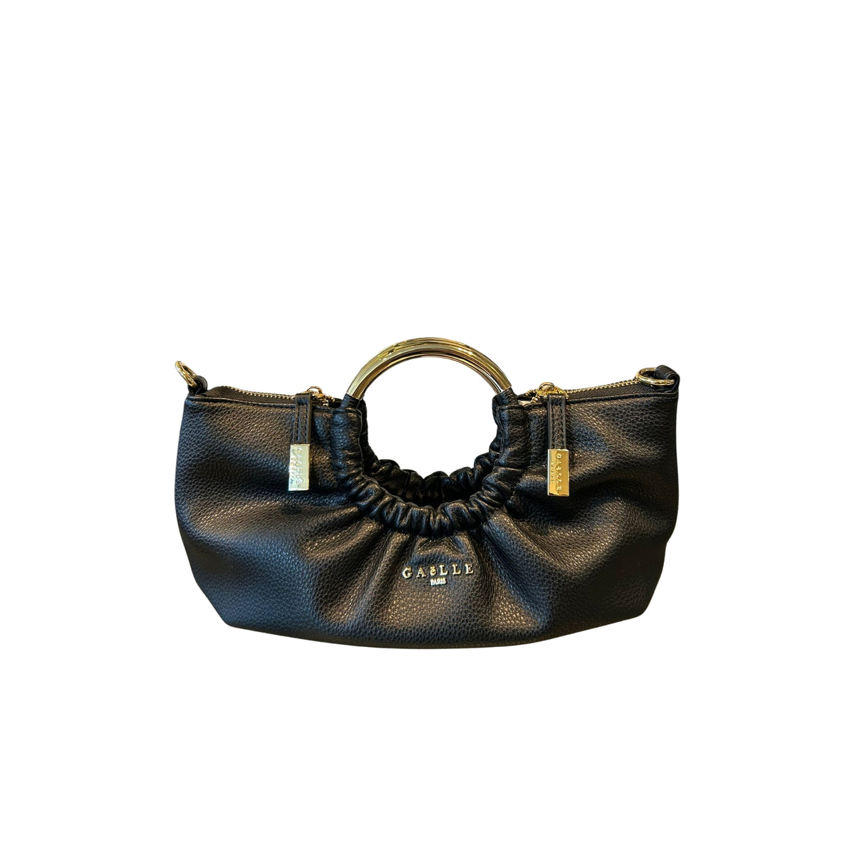 Borsa Hobo con manico ad anello - Nero