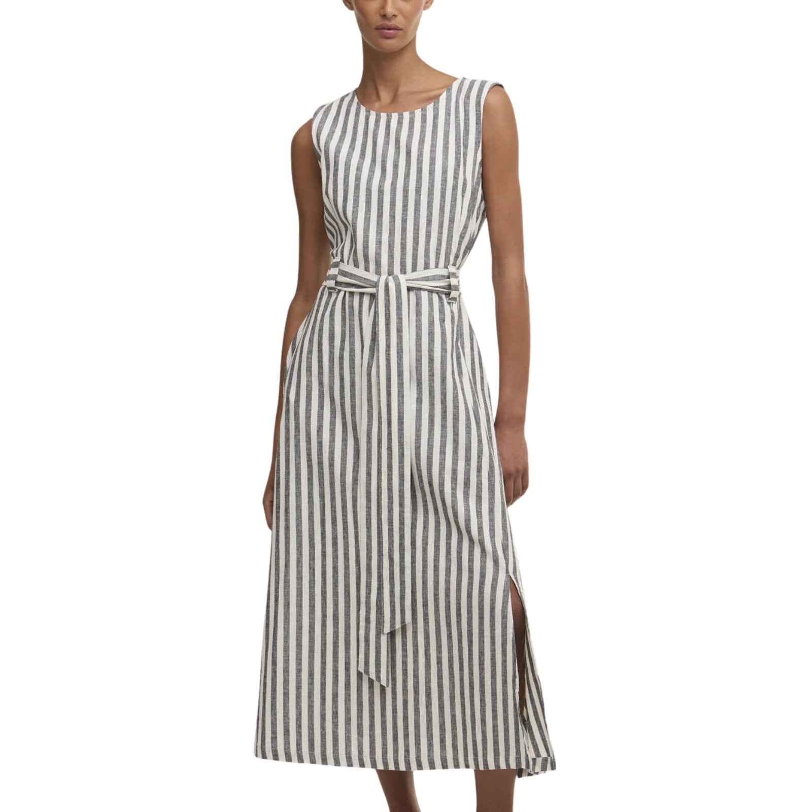 Abito midi Inez con motivo a righe