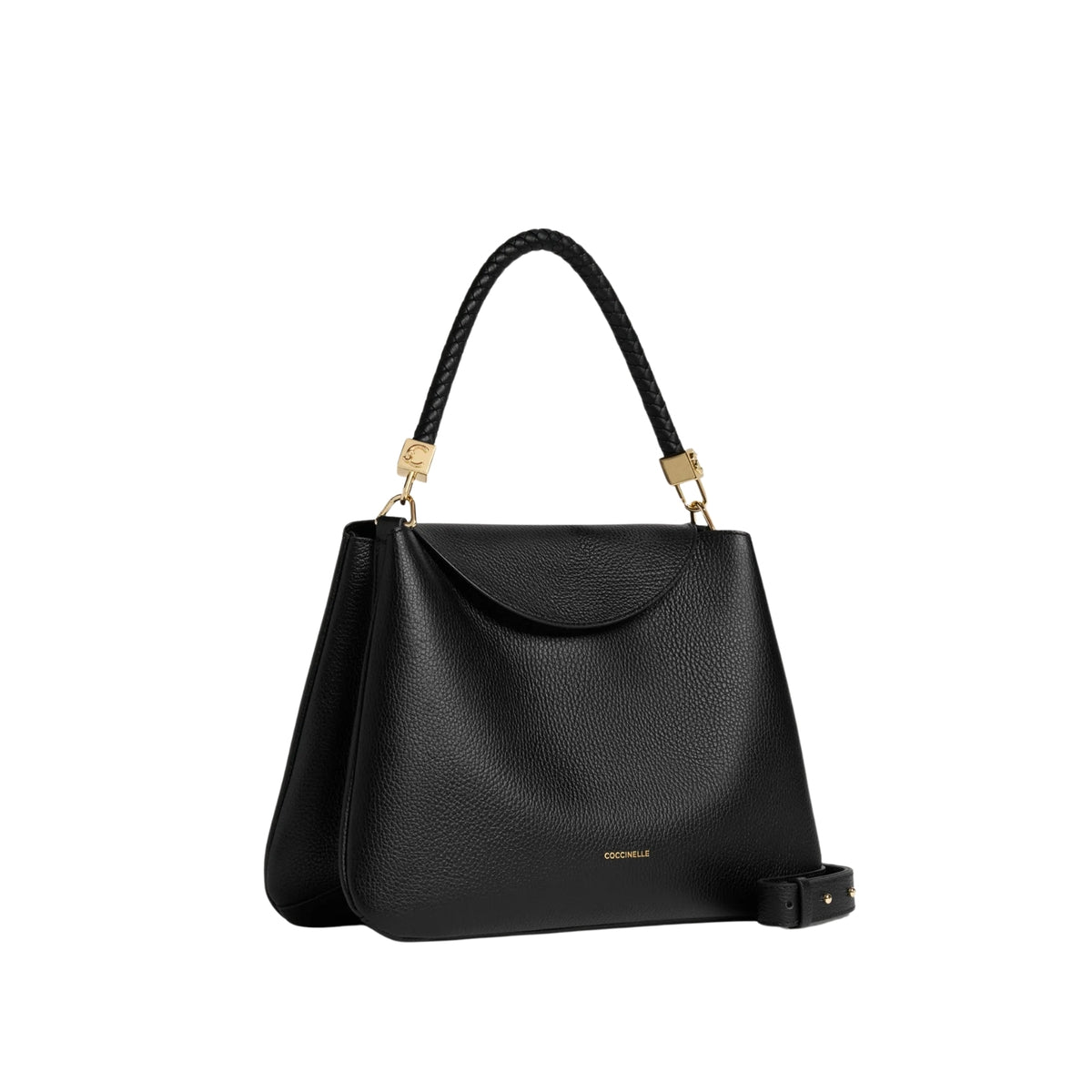 Borsa Tiggy con manico intrecciato removibile - Nero