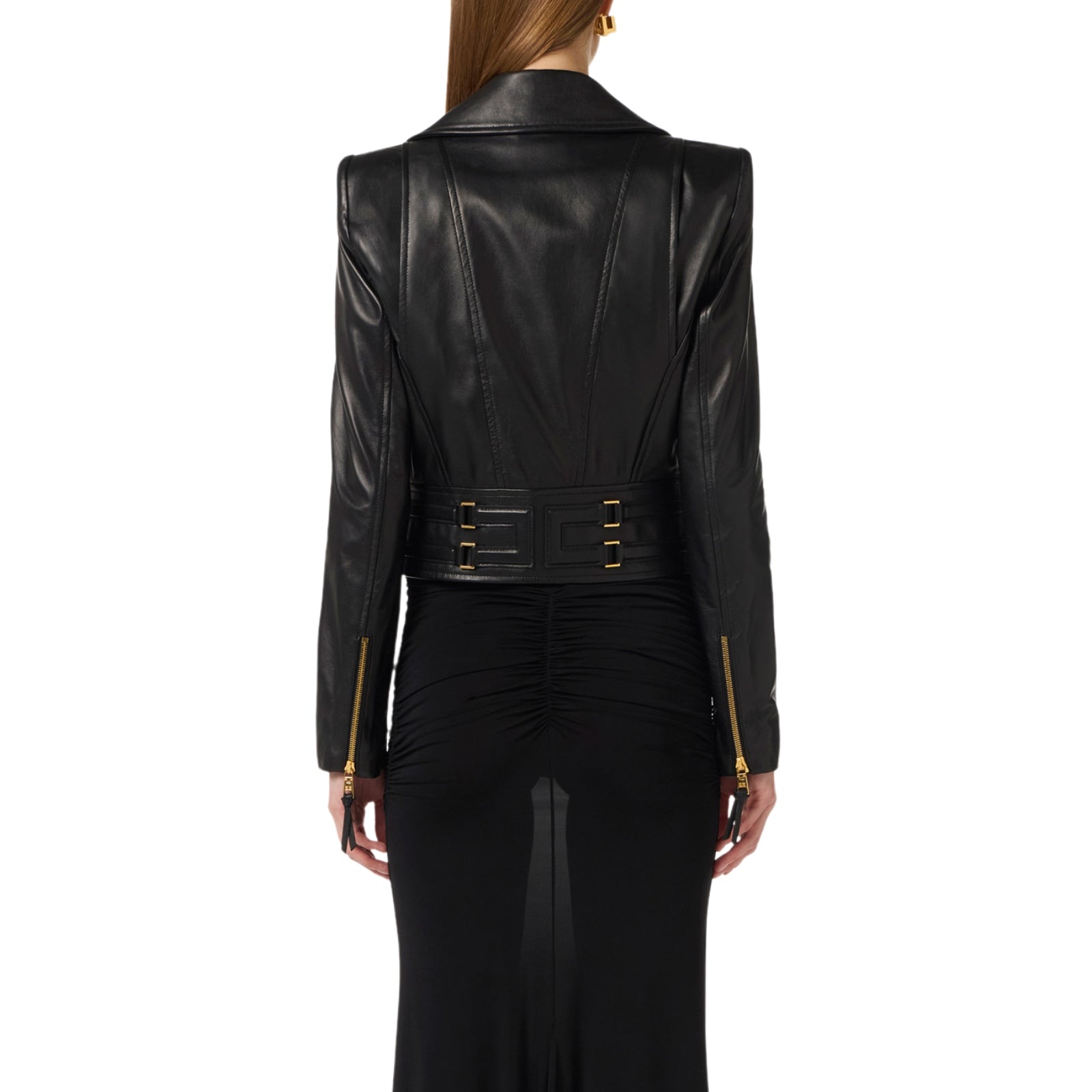 Giacca biker in pelle