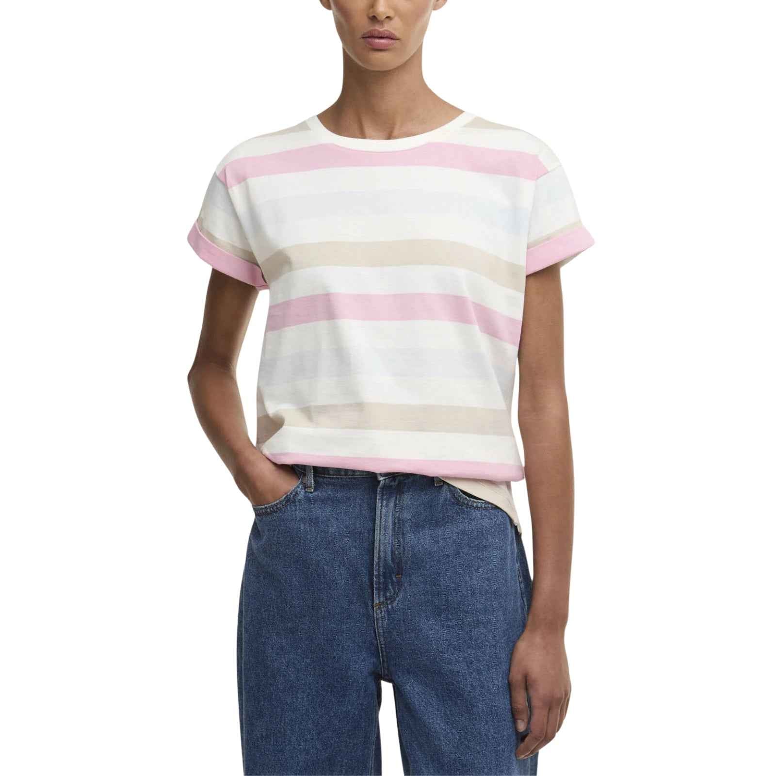 T-Shirt Lyndale a righe - ROSA/BLU