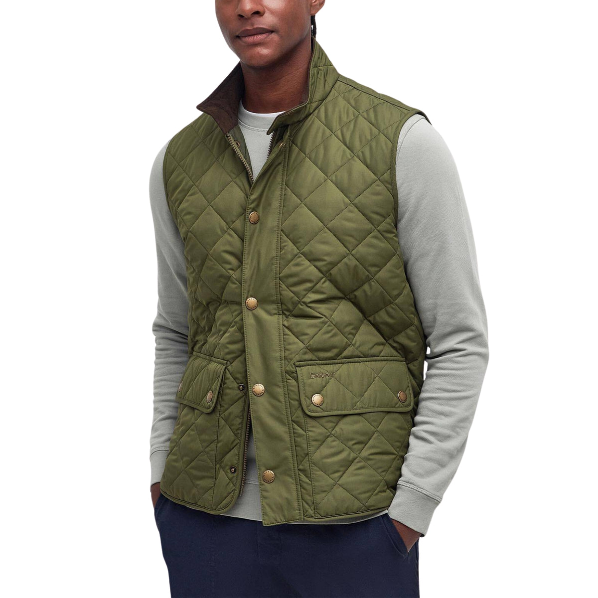 Gilet Lowerdale trapuntato a rombi - Verde