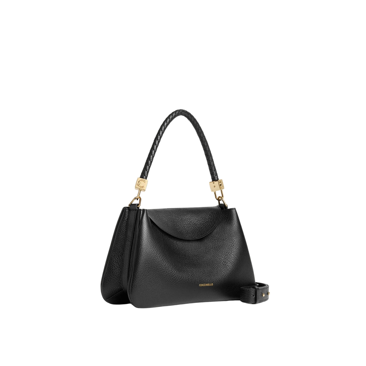 Borsa Tiggy con manico intrecciato removibile - Nero