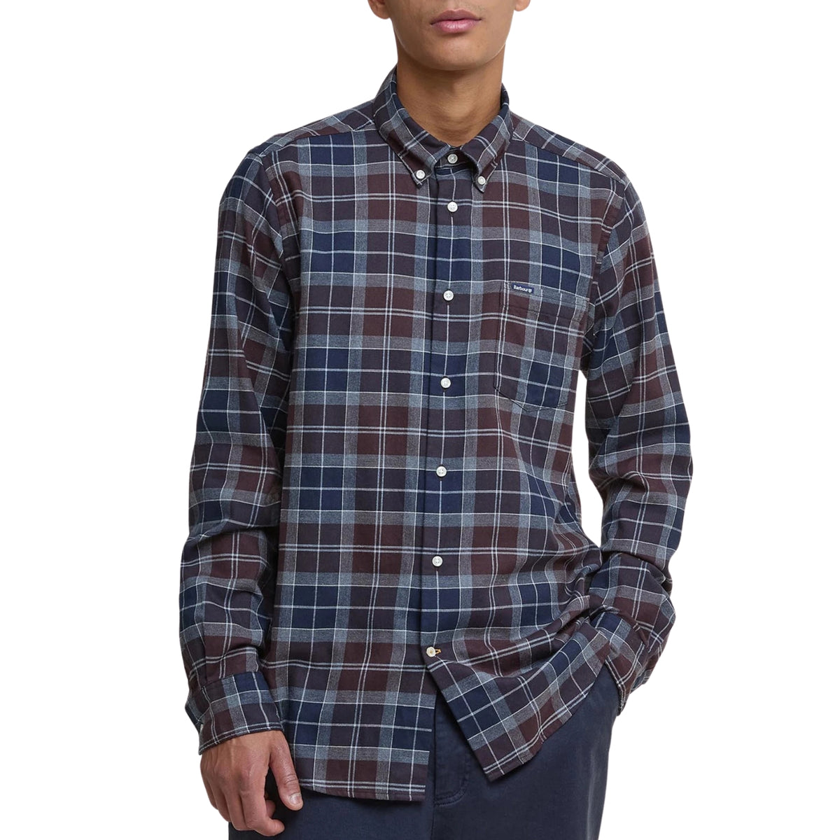 Camicia Fortrose check in cotone - Grigio