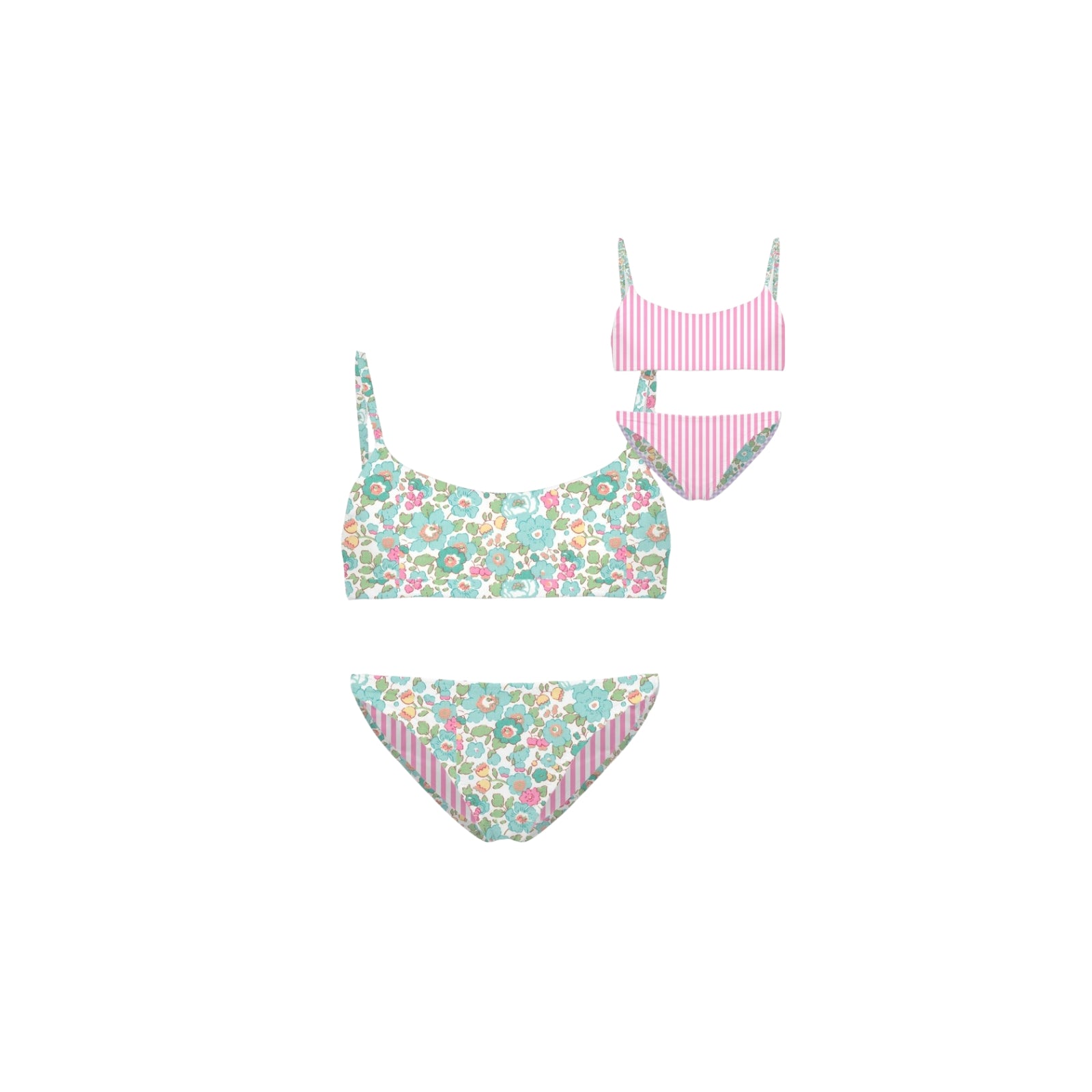 Bikini Jaiden da bambina reversibile - VERDE
