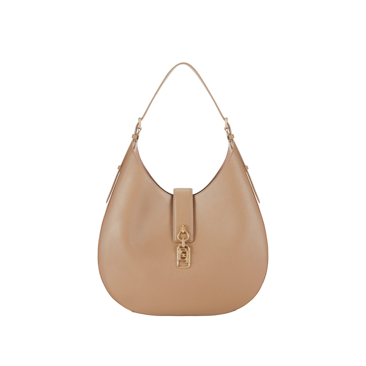 EF Borsa hobo tonda con charm - Argilla