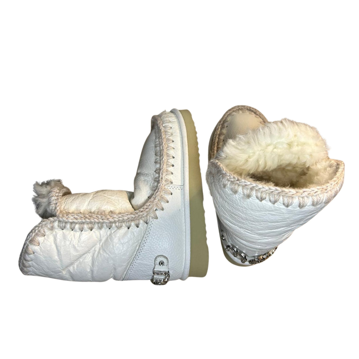Stivale eskimo 24 con logo in strass - Bianco