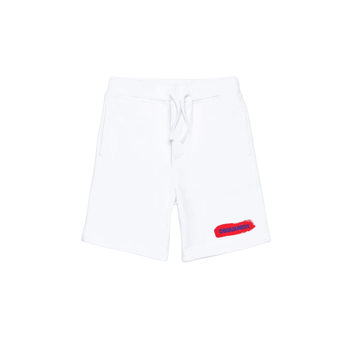 Shorts sportivi con stampa logo laterale - Bianco