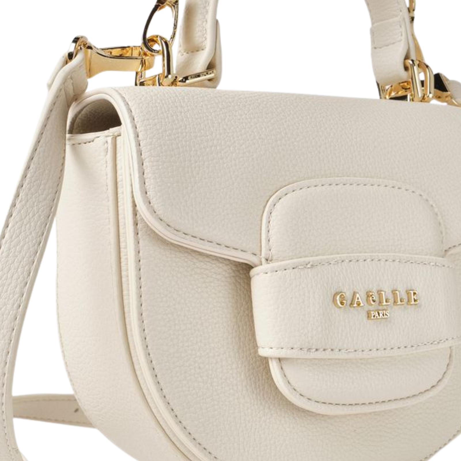 Mini Hand Bag Con Maxi Catena Eco Montone - Panna