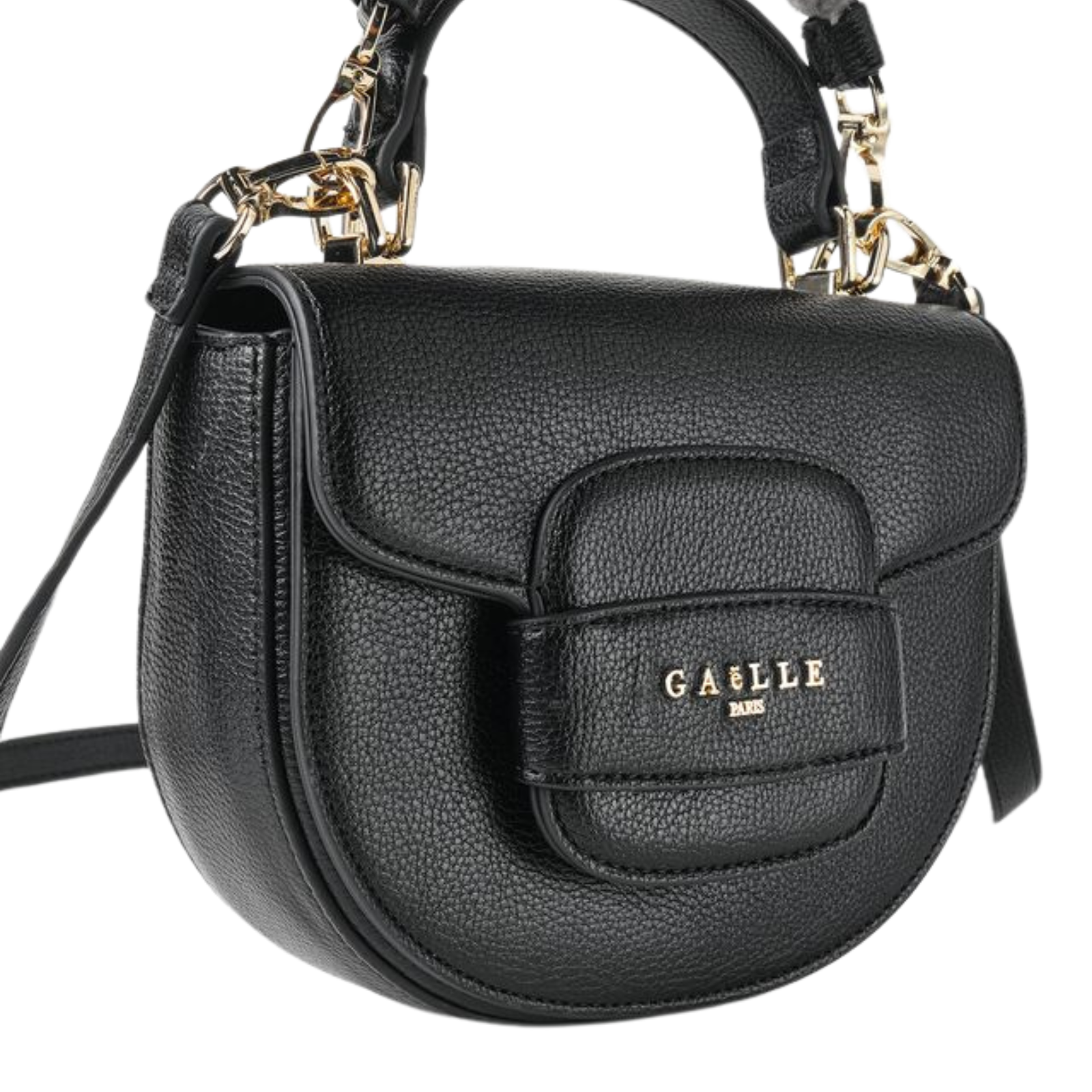 Mini Hand Bag Con Maxi Catena Eco Montone - Nero