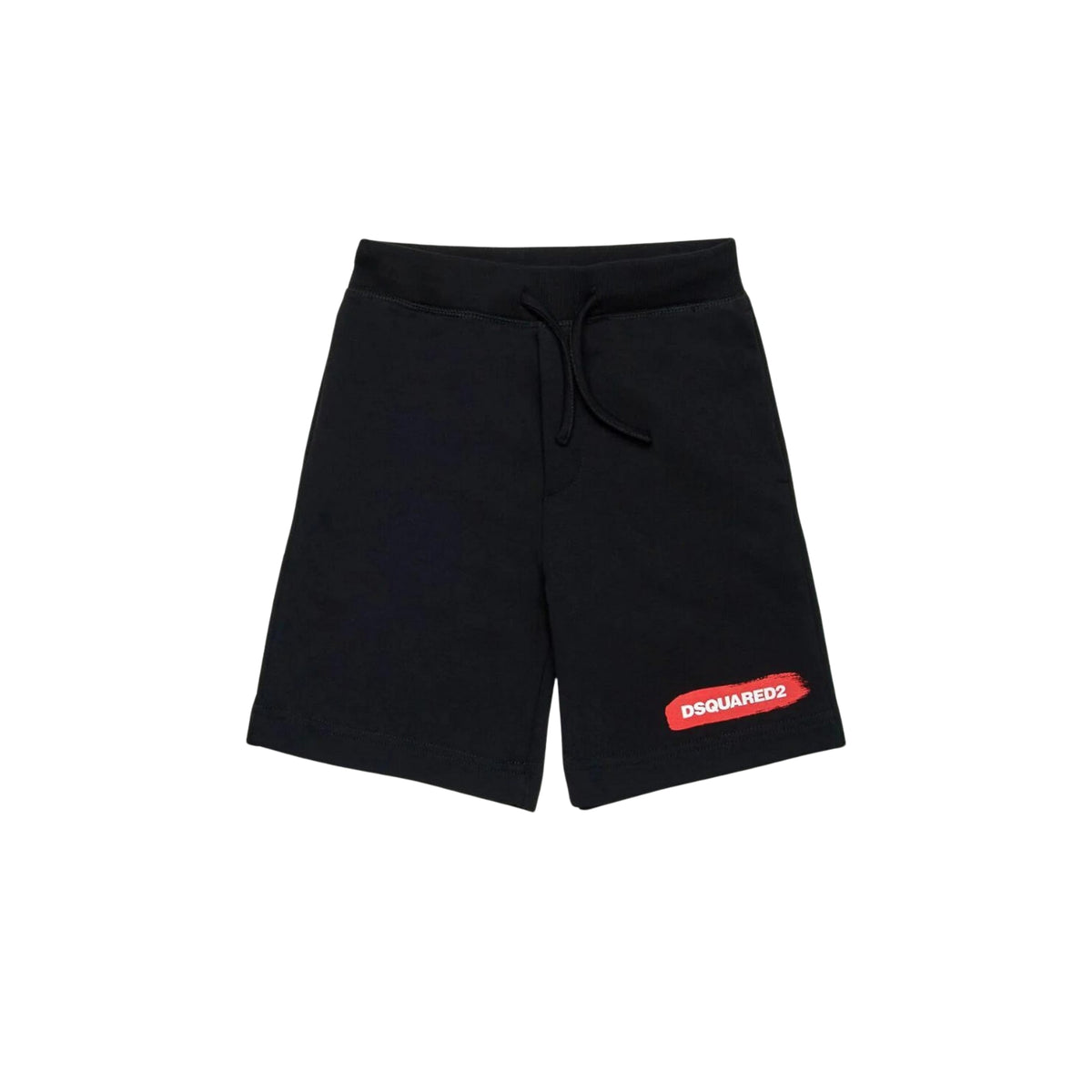 Shorts sportivi con stampa logo laterale - Nero