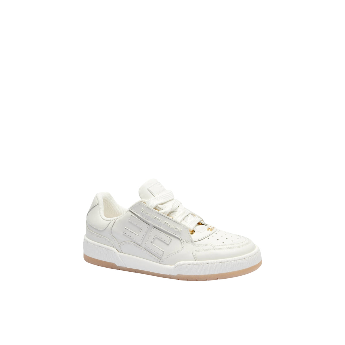 Sneaker minimal in pelle fiore - Avorio