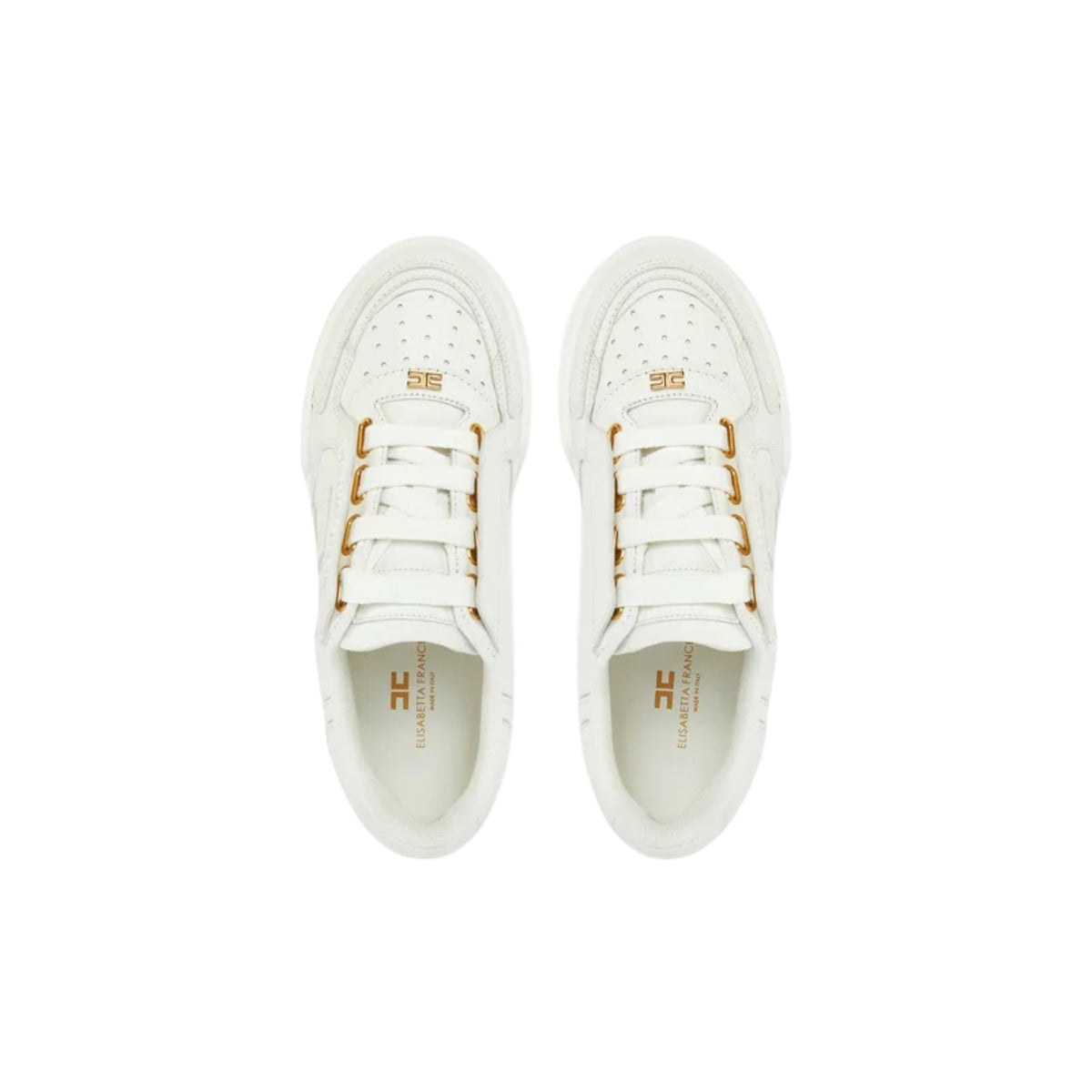 Sneaker minimal in pelle fiore - Avorio