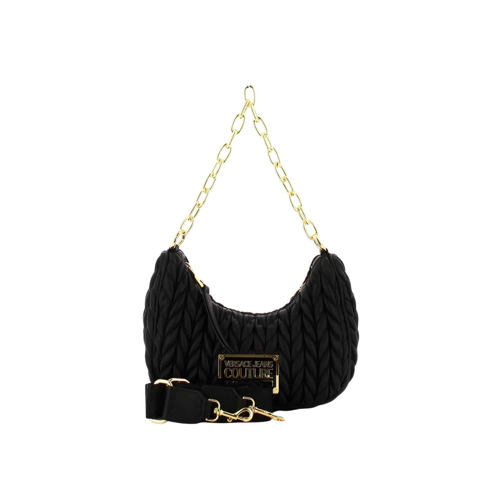 Borsa a mezzaluna arricciata