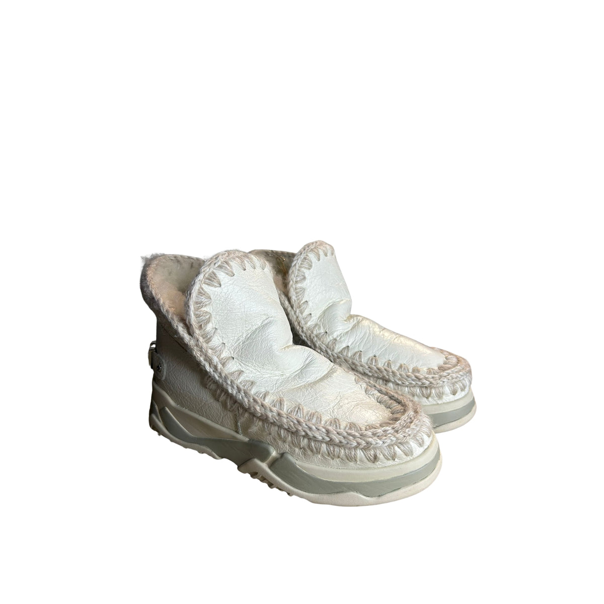 Stivale Eskimo trainer con logo in strass - Bianco