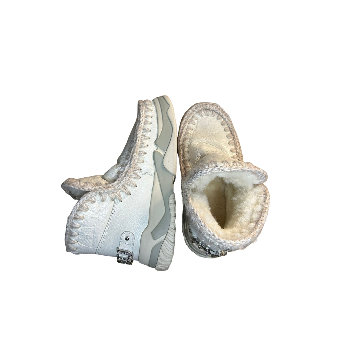 Stivale Eskimo trainer con logo in strass - Bianco