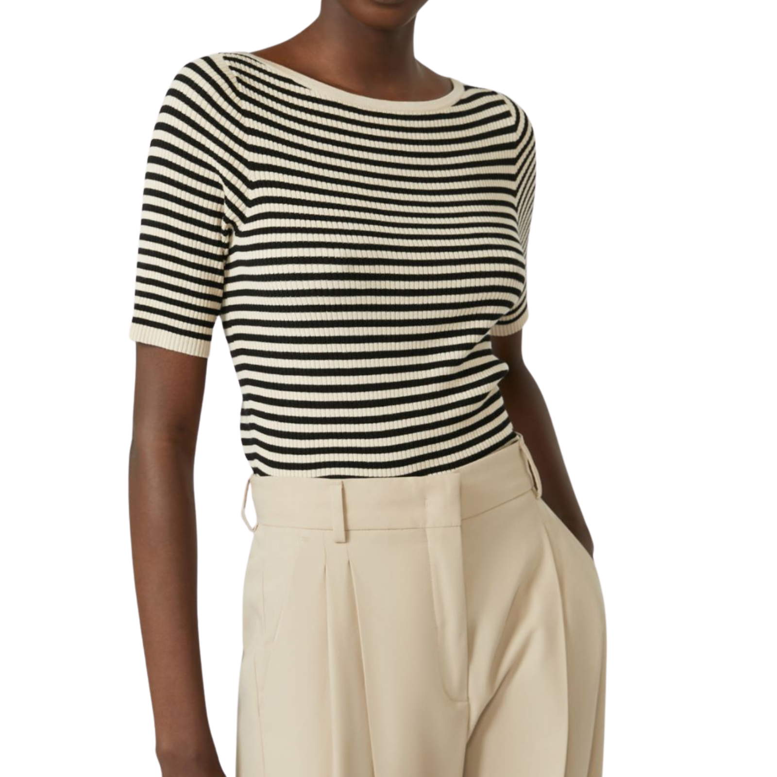 T-shirt aderente in viscosa stretch - Marco Masi Fashion Store
