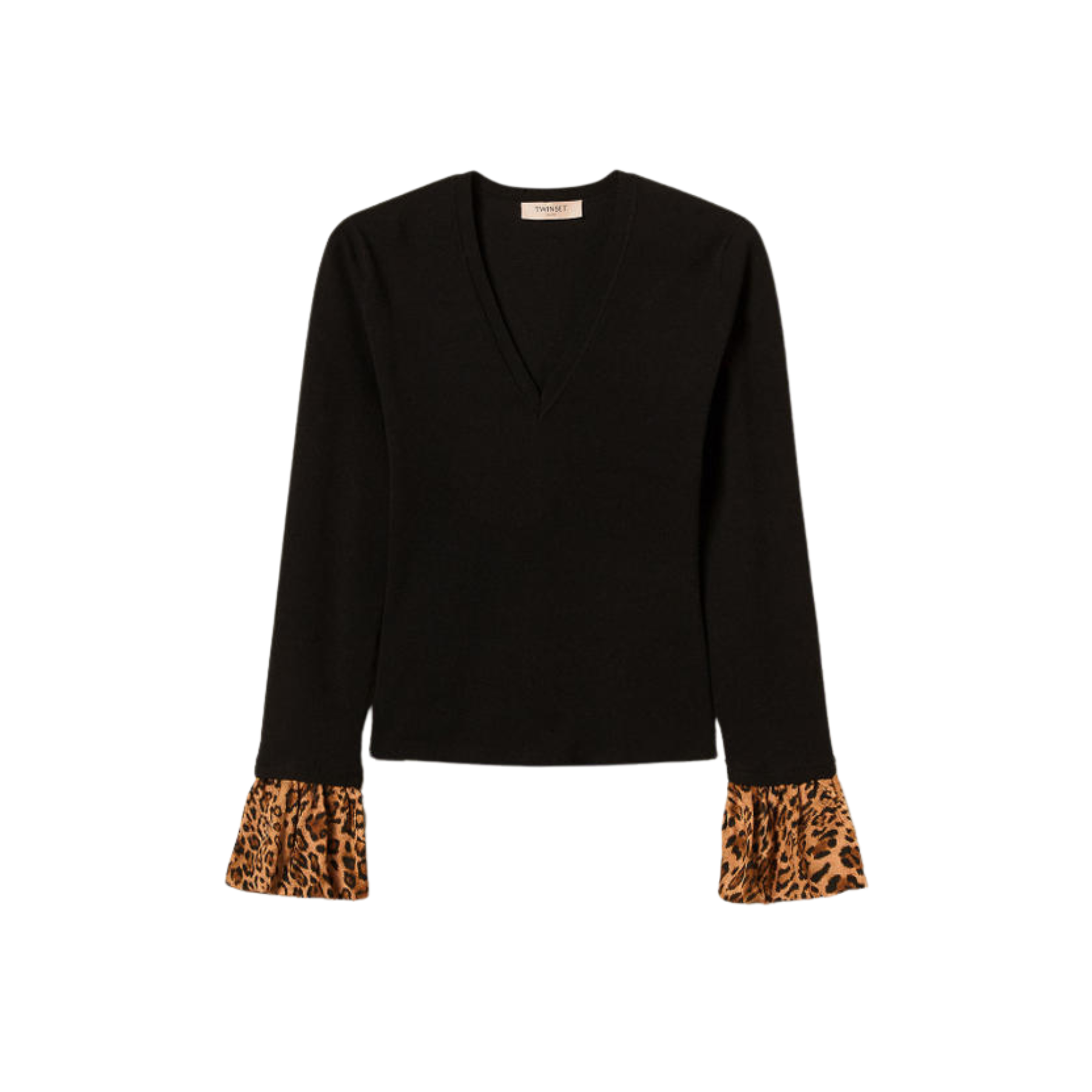 Maglia con inserti animalier - Marco Masi Fashion Store