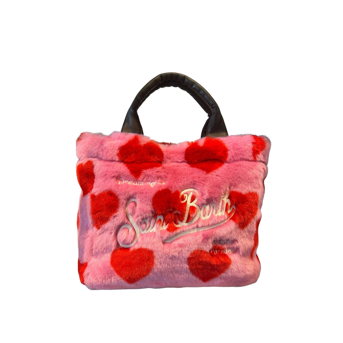 Borsa Colette Soft in ecopelliccia con cuori - Rosa