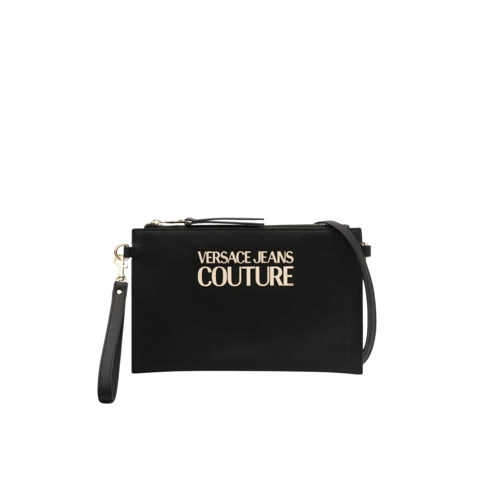 Clutch con placca logata - NERO