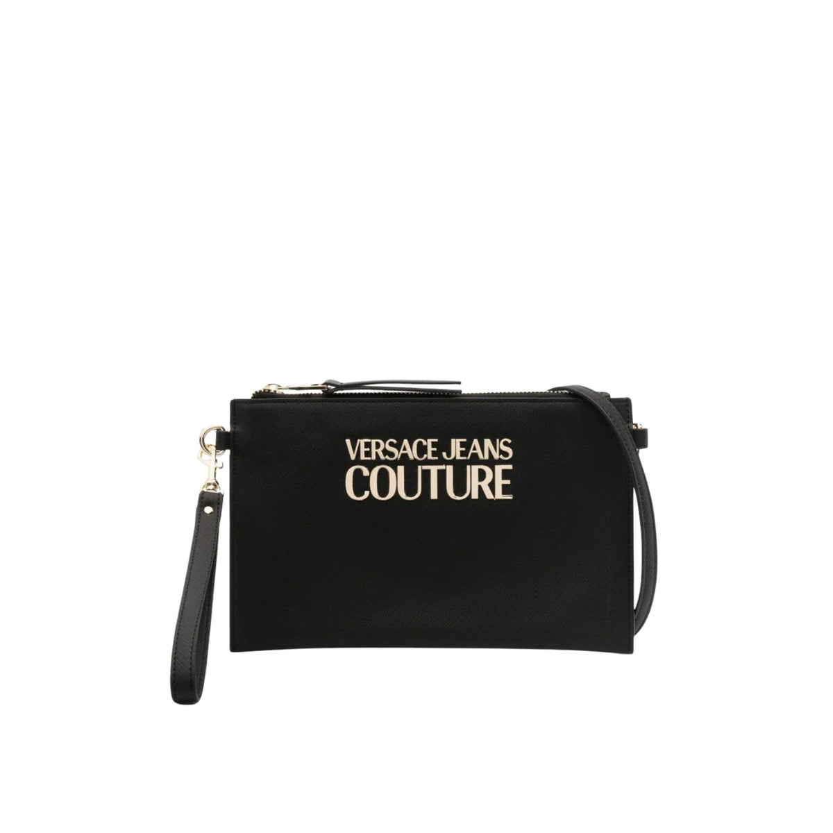 Clutch con placca logo Versace Jeans - Nero