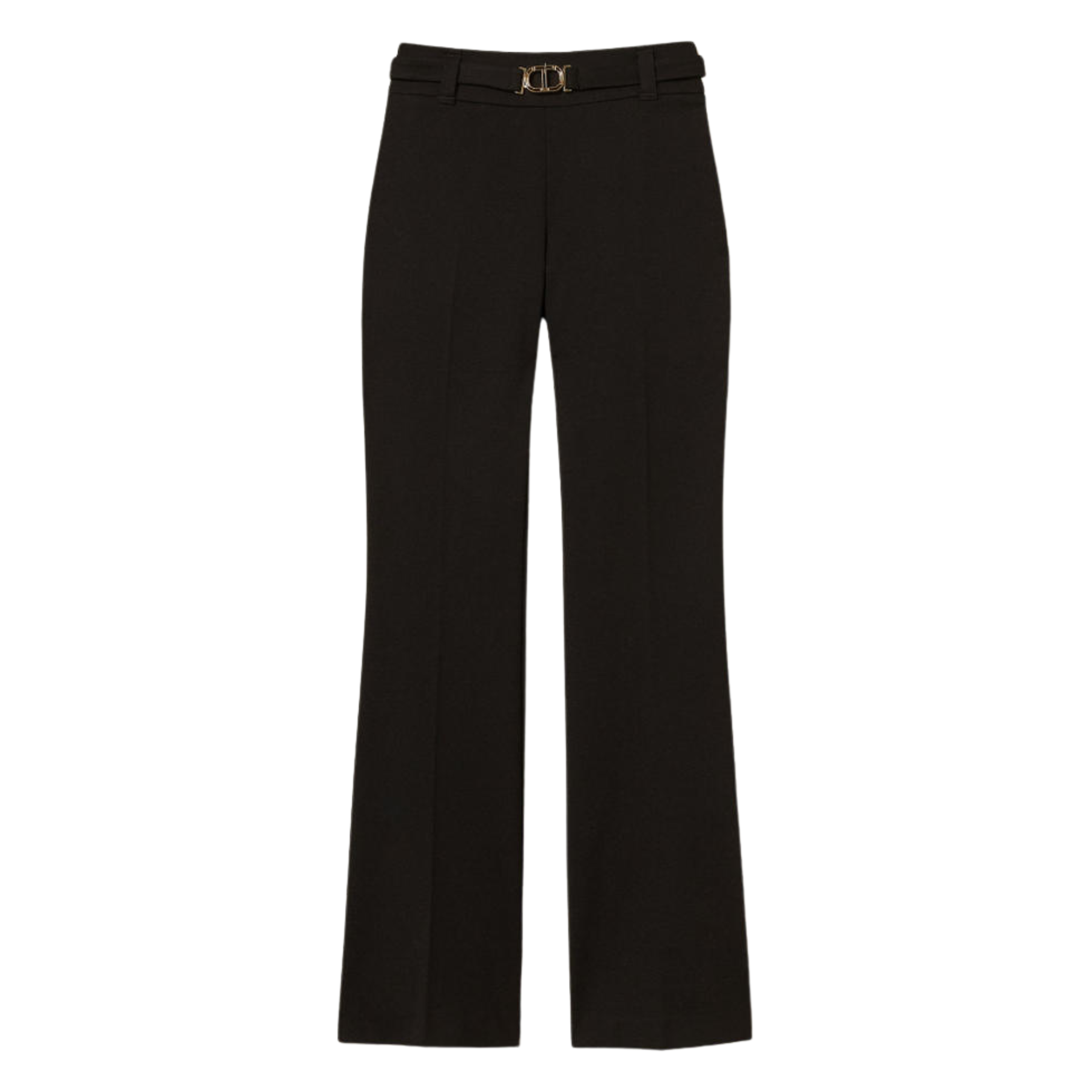 Pantaloni a zampa con cintura e fibbia a “Ovale T” - Marco Masi Fashion Store