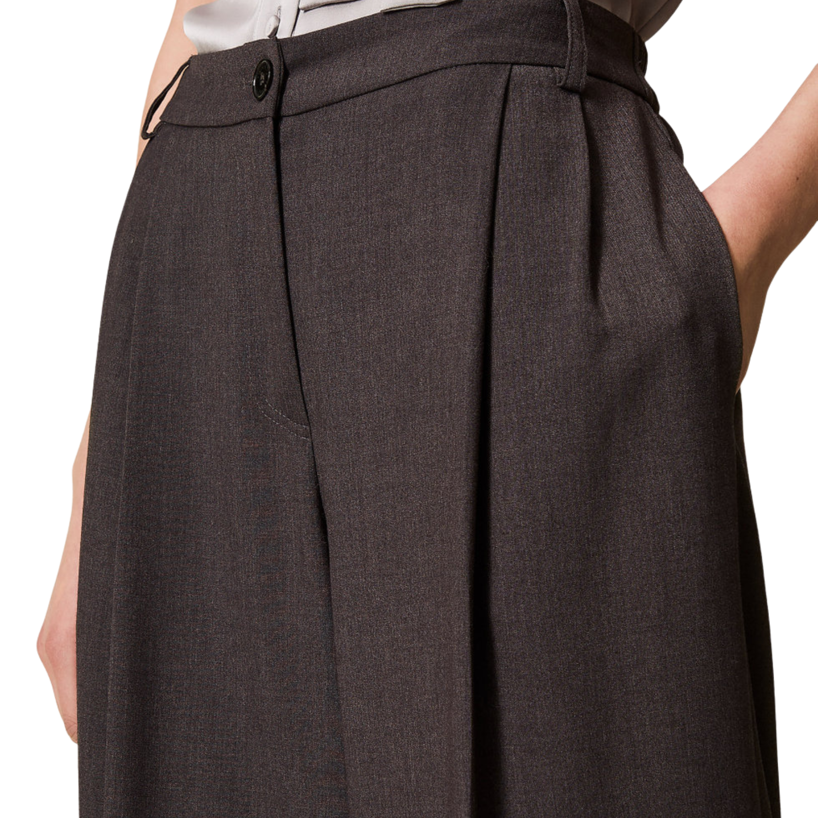 Pantaloni palazzo con pieghe - Marco Masi Fashion Store