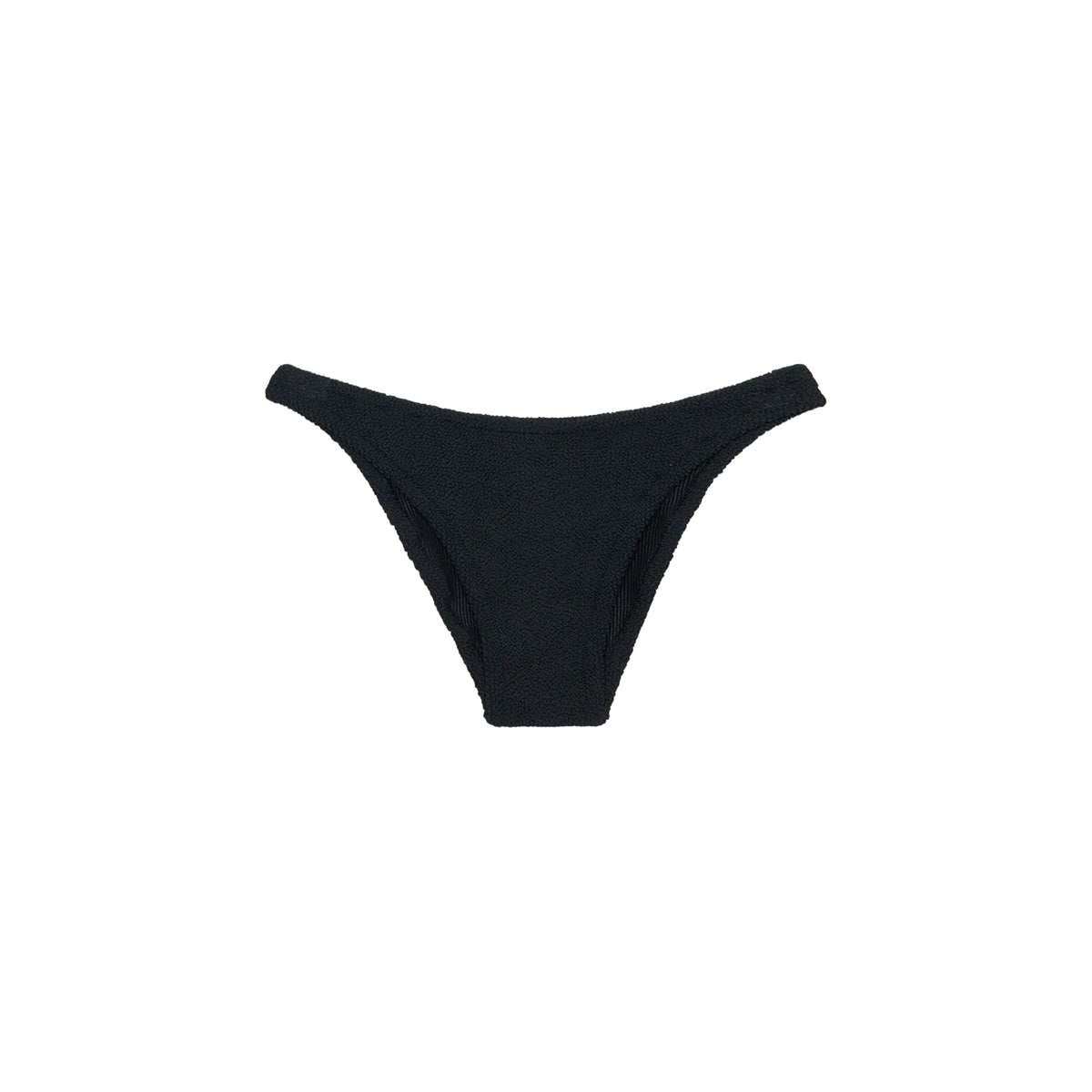 Slip da bagno in tessuto crinkle - Nero