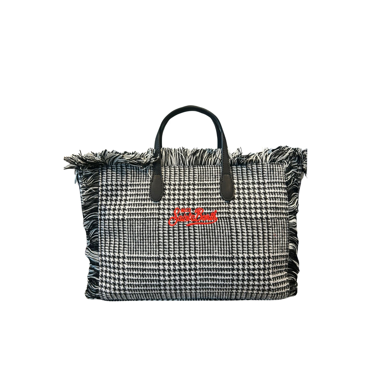 Borsa Colette con frange laterali - Bianca/Nero