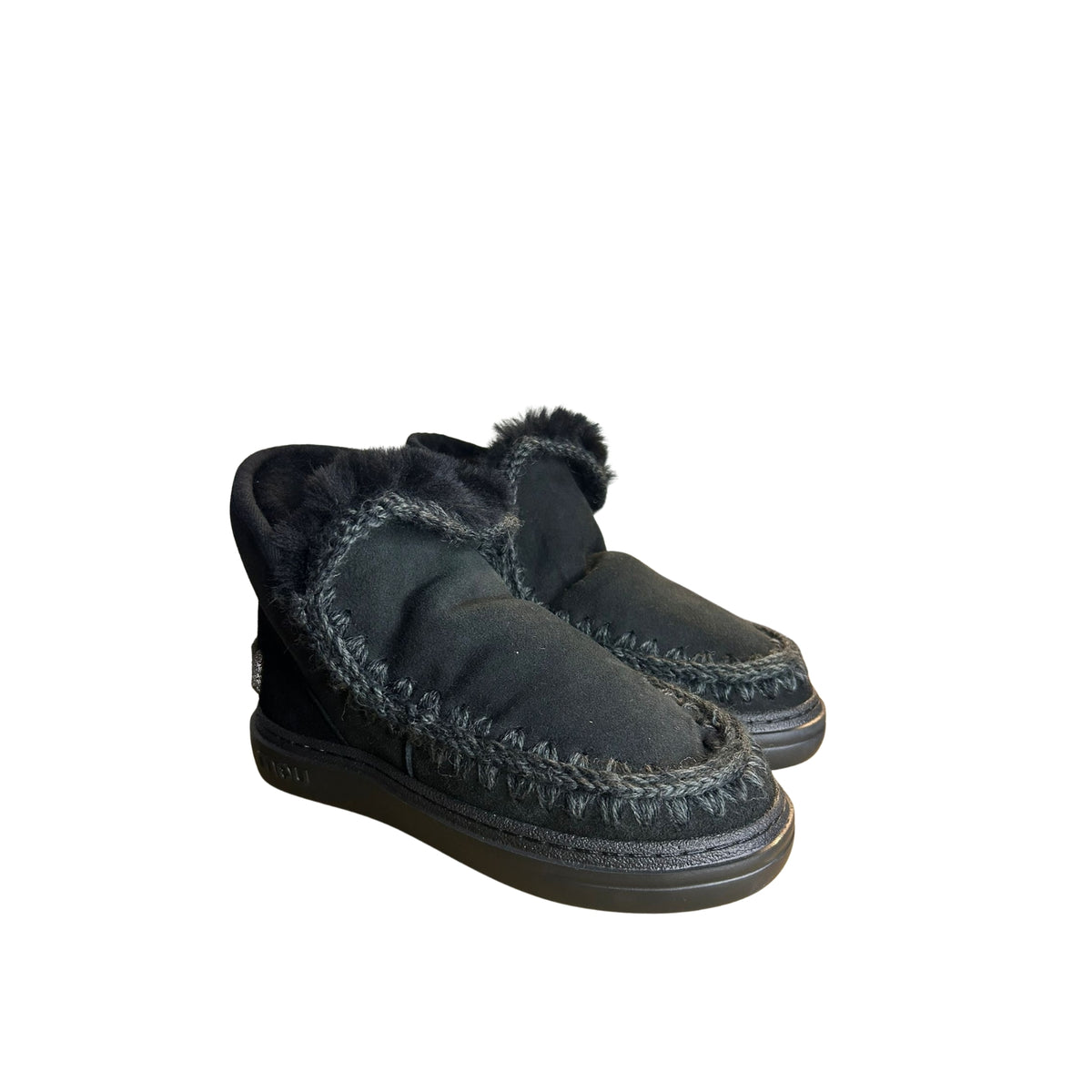 Stivale MOU Eskimo sneaker bold glitter logo - Nero