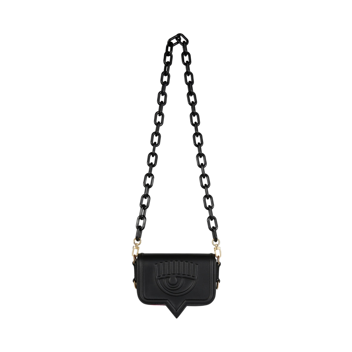 Borsa Eyelike in ecopelle con tracolle removibili - Nero