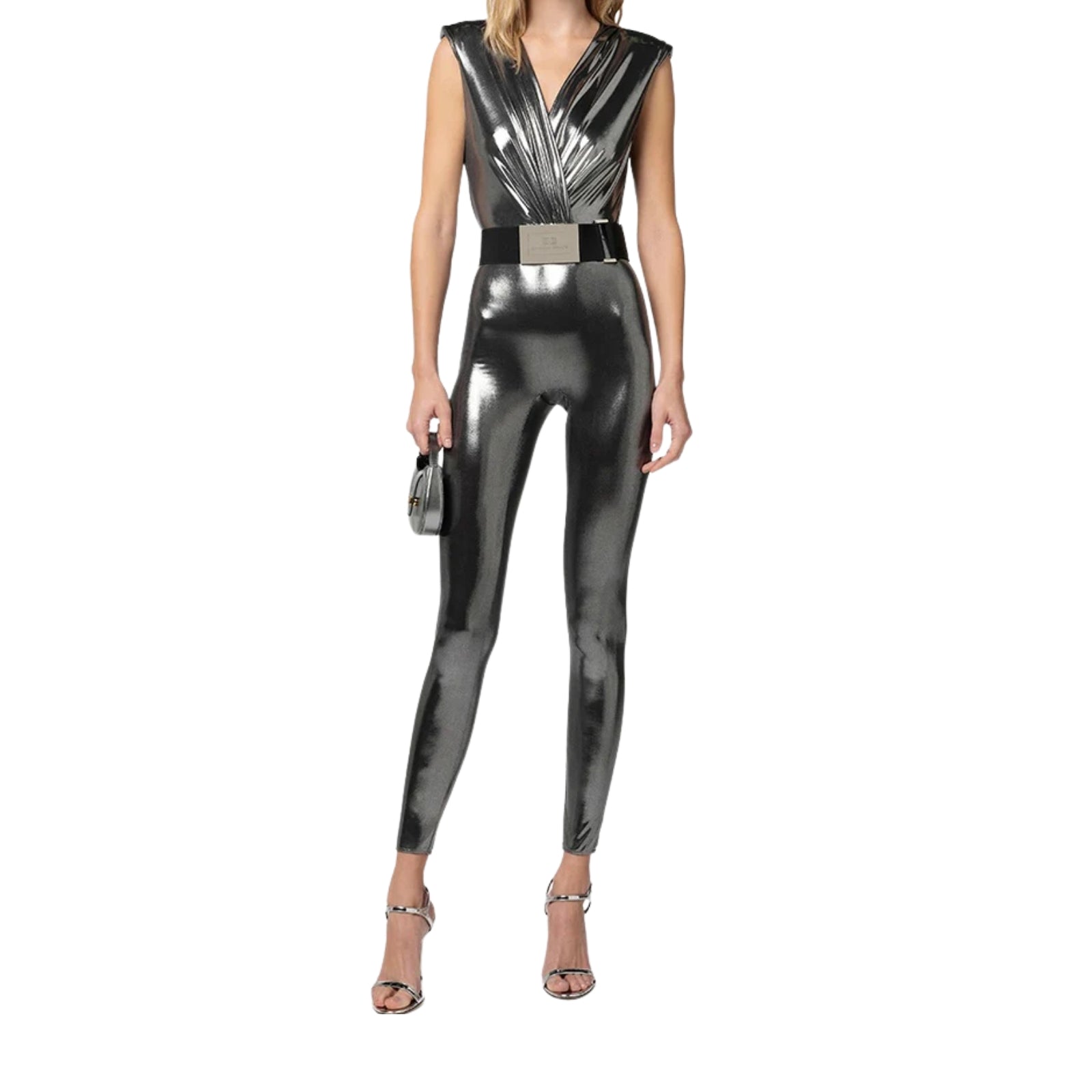 Tuta in jersey laminato piombo