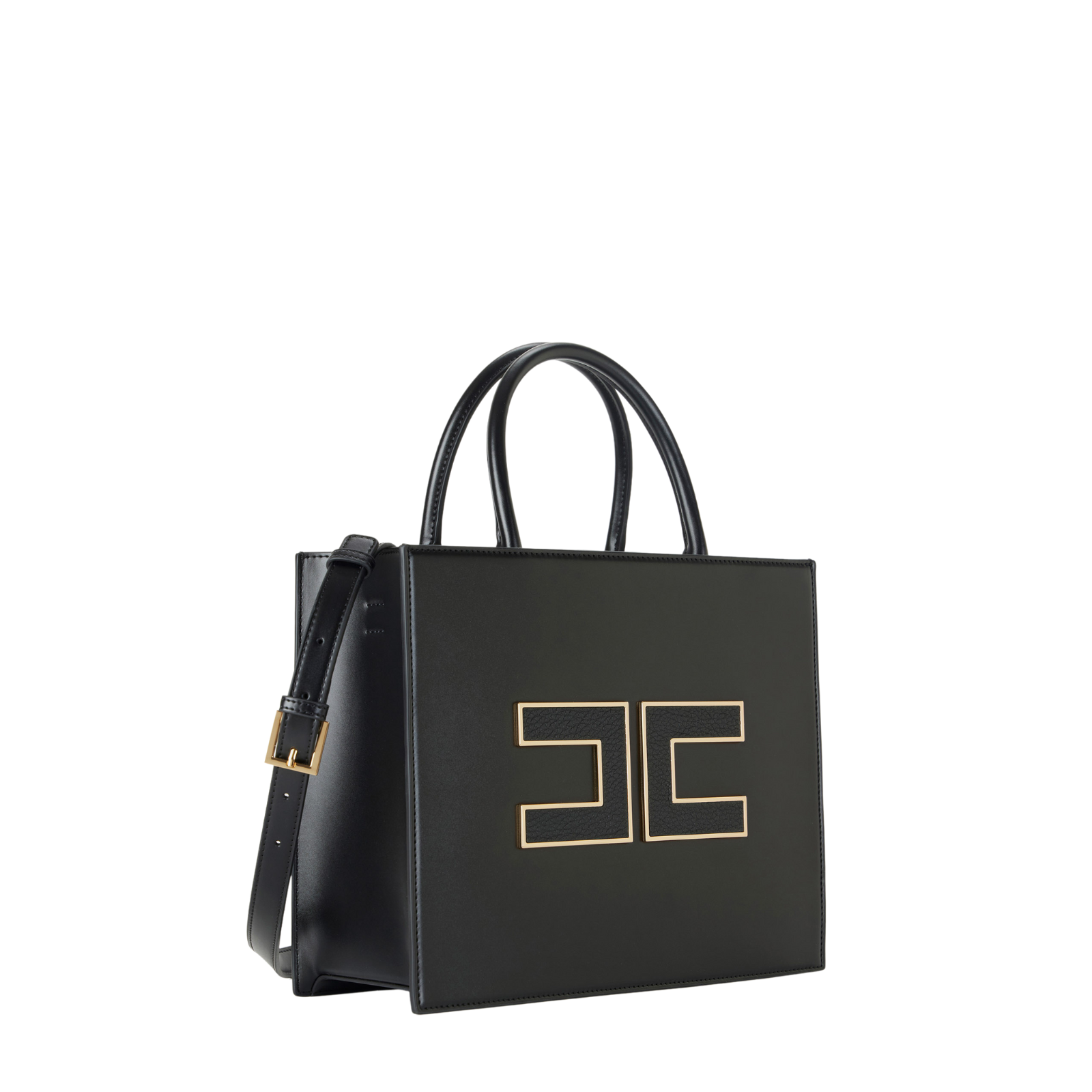 Tote grande con logo - NERO