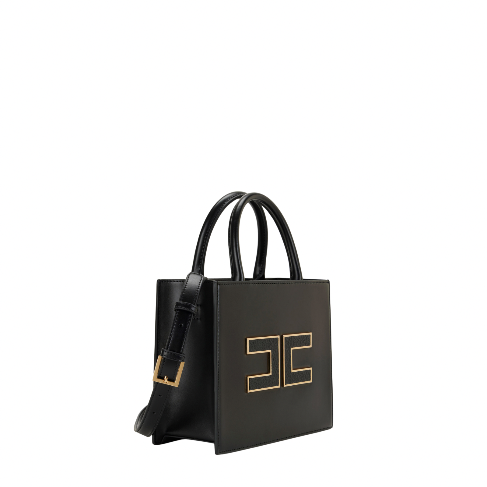 Tote piccola con logo - NERO