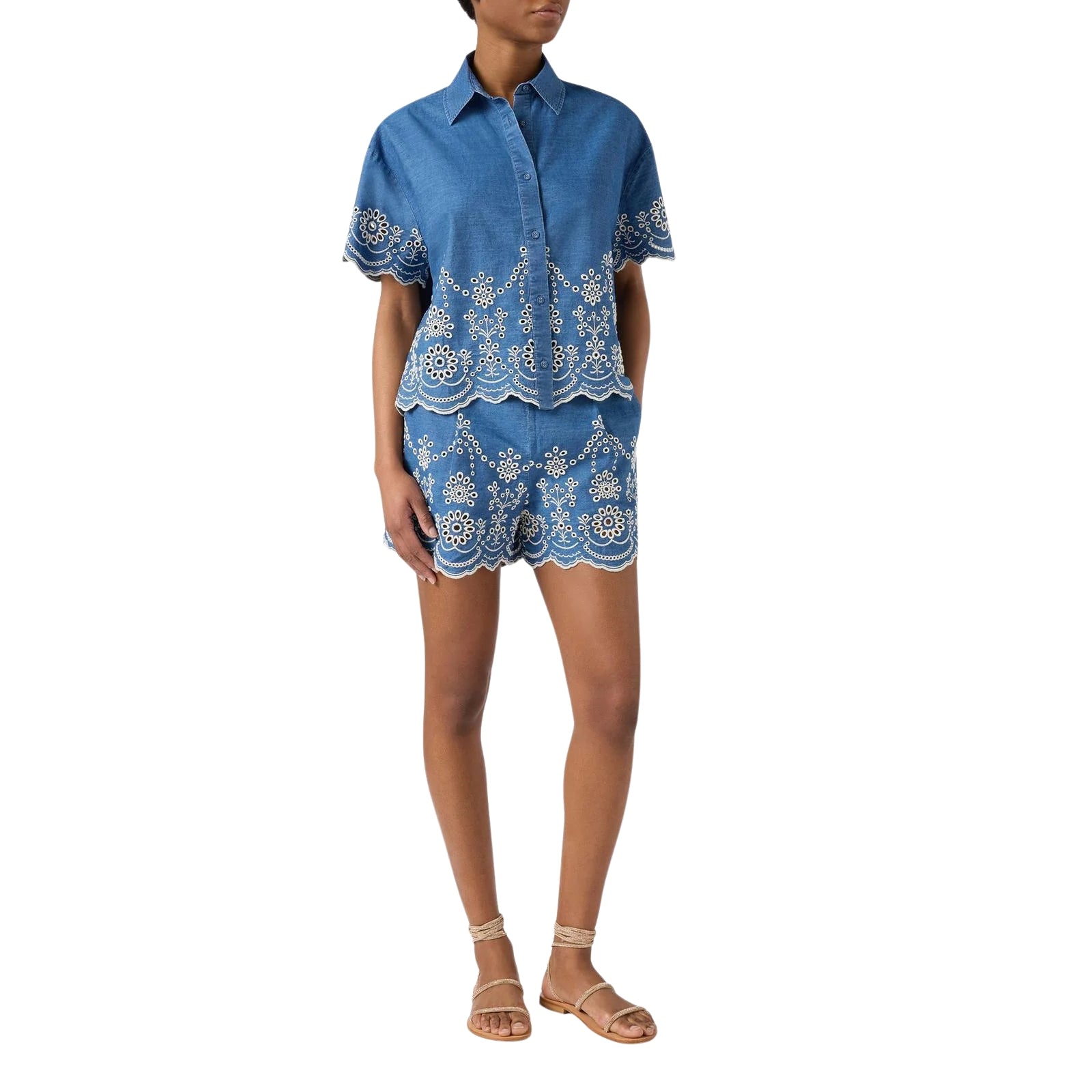 Shorts AMANI chambray  morris flower
