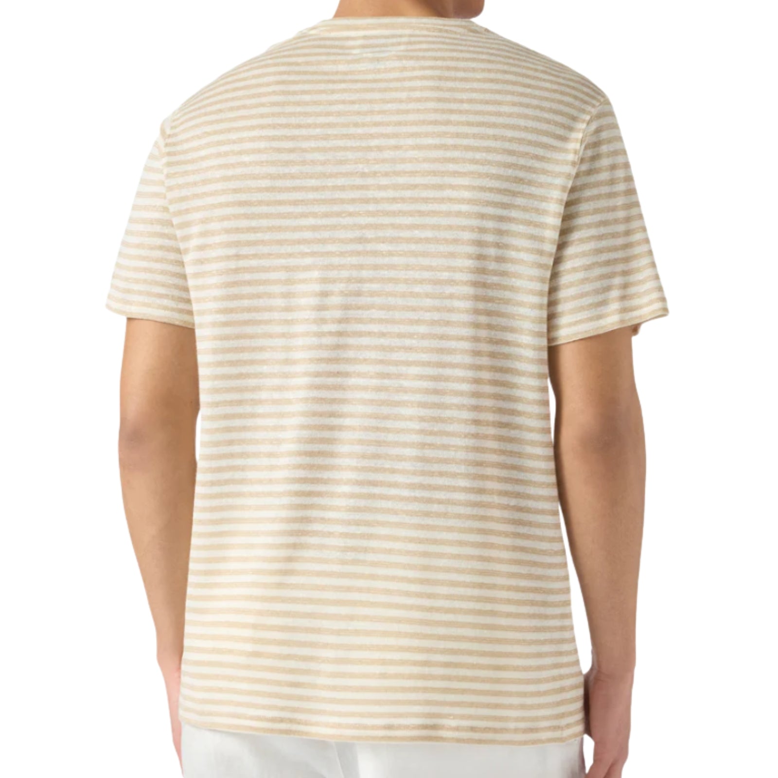 T-shirt Dover in cotone a righe - MARRONE