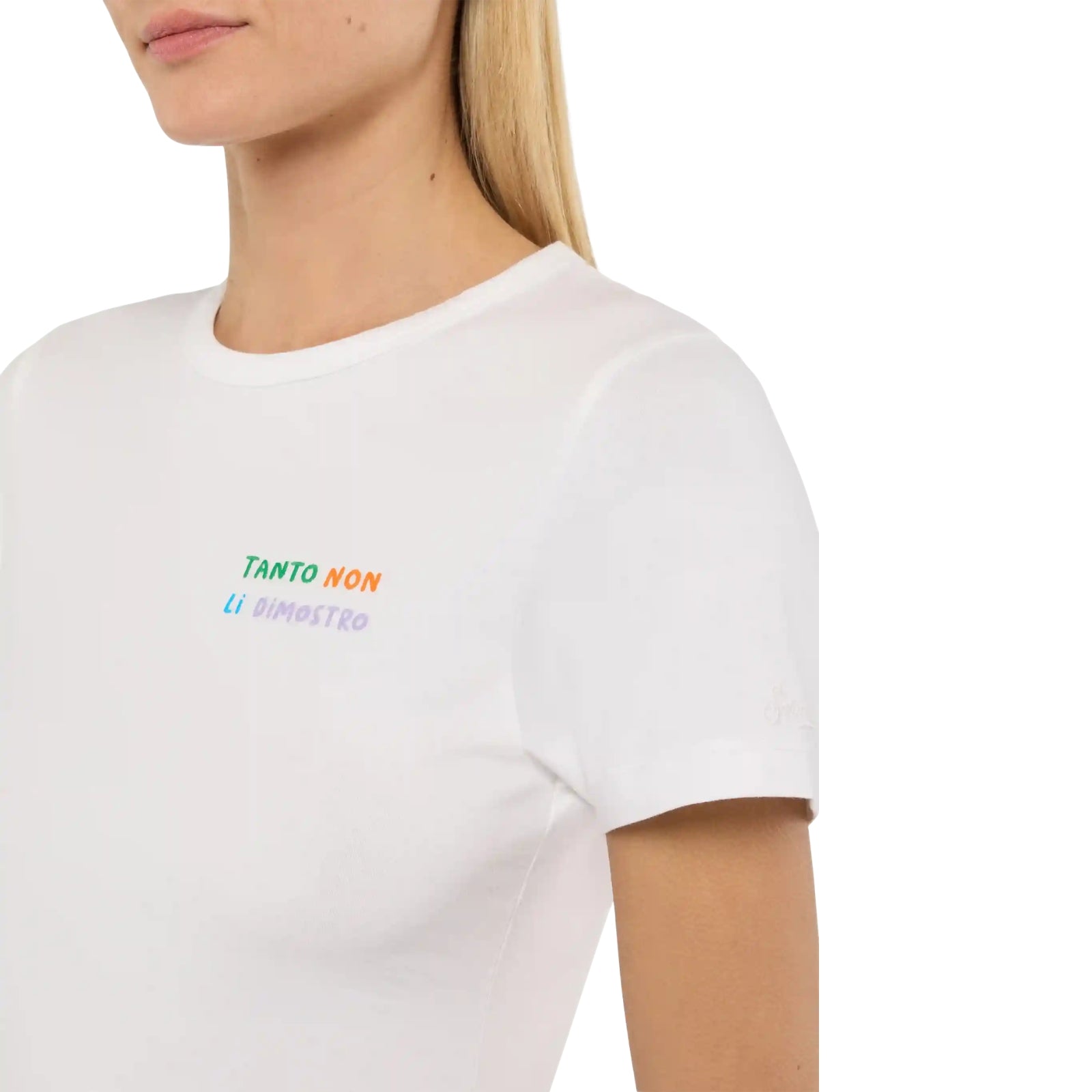 T-shirt Emilie in cotone con ricamo Tanto non li dimostro