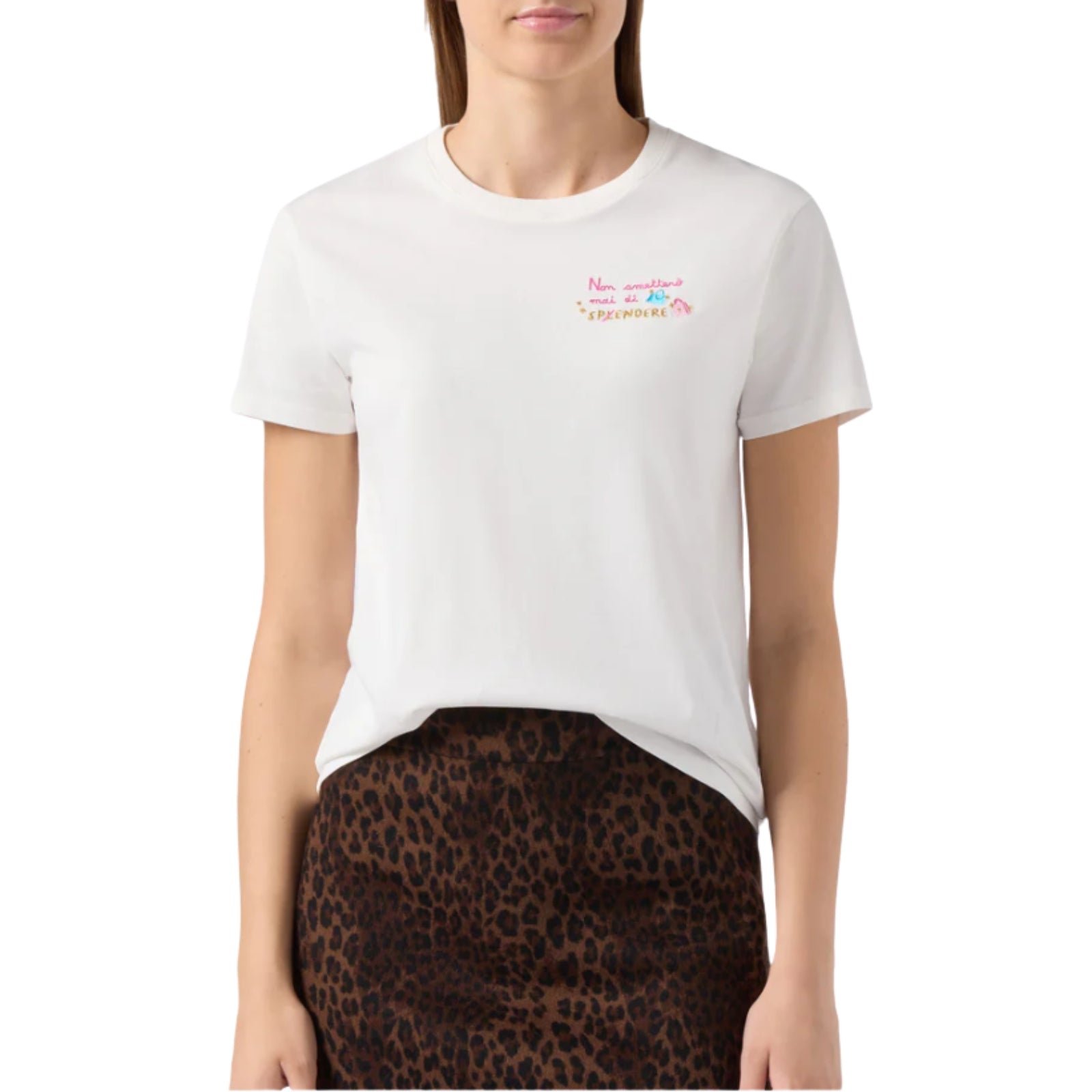 T-shirt emilie in cotone con ricamo Sp(l)endere