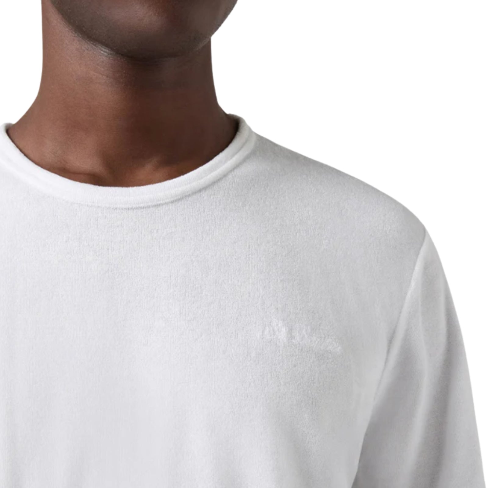 T-shirt da uomo in spugna Gary con ricamo St. Barth - BIANCO