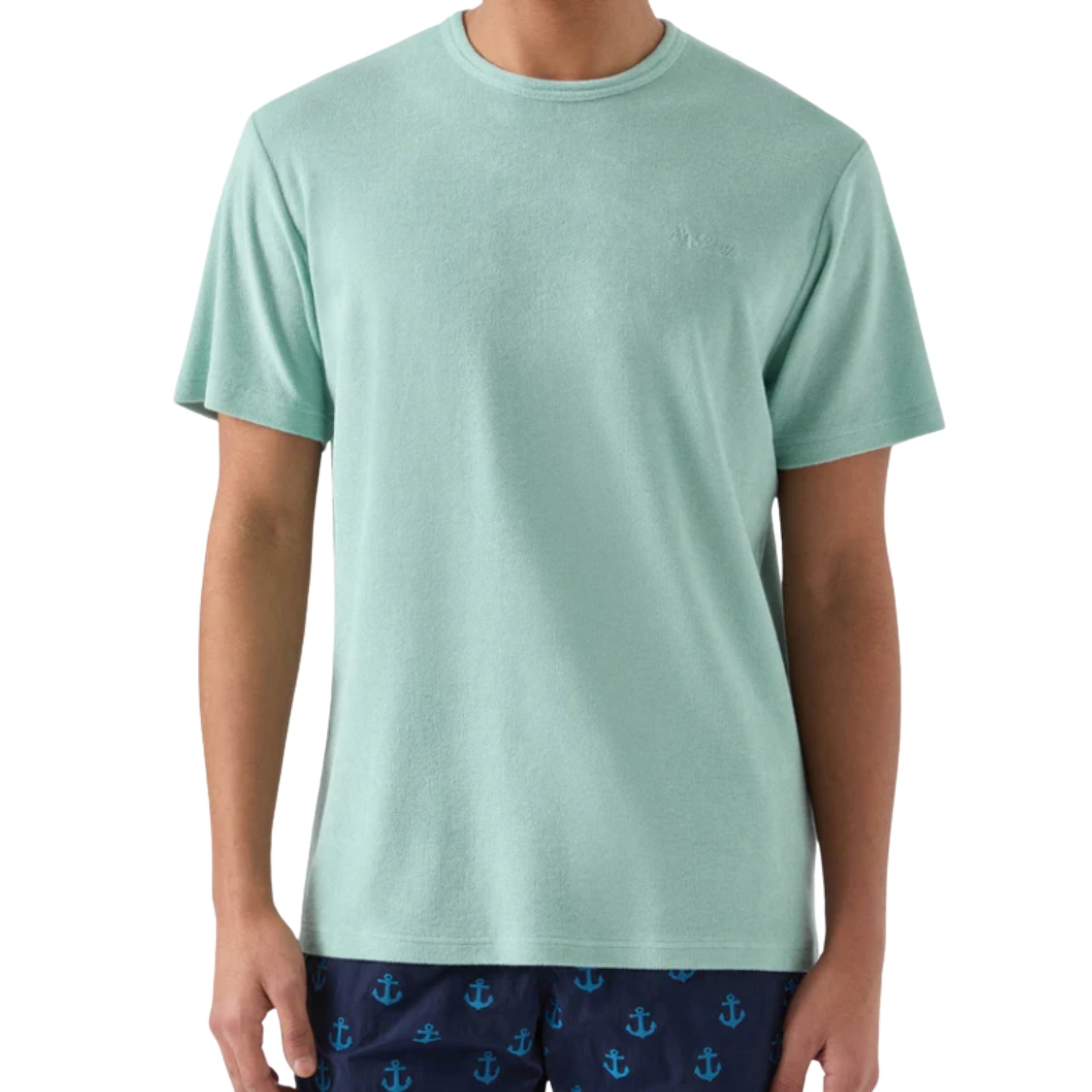 T-shirt da uomo in spugna Gary con ricamo St. Barth - VERDE