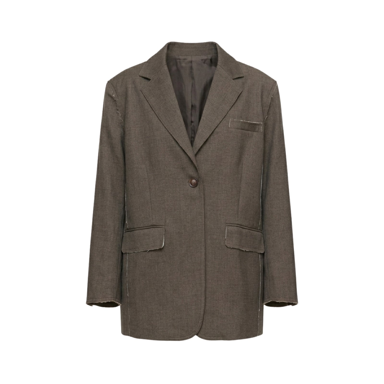 Giacca blazer oversize in tessuto mélange