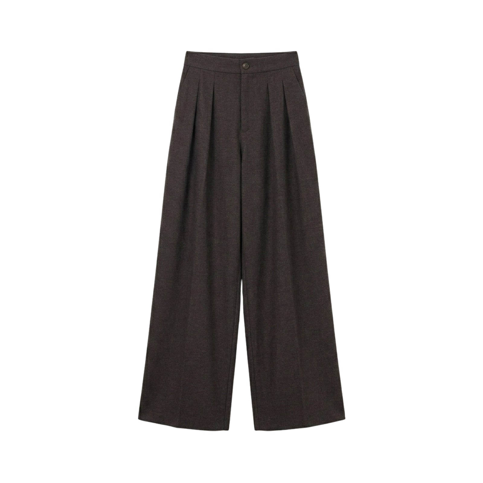 Pantaloni Palazzo con Doppie Pinces Melange